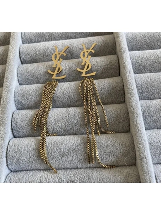 Fashion Jewelry Jewelry - Fashion Jewelry 14K Gold Plated YSL Tassel Drop Earrings